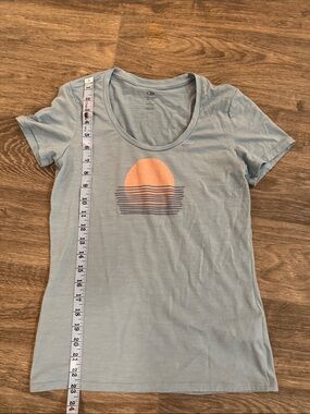 Icebreaker Light Blue Scoop Neck Tee